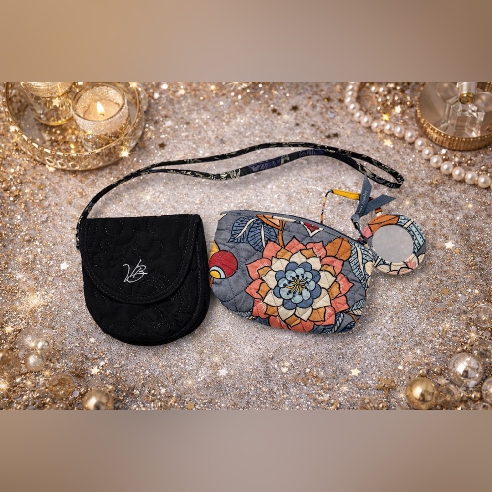 Vera Bradley Crossbody Wallet Mini Pouch Bundle